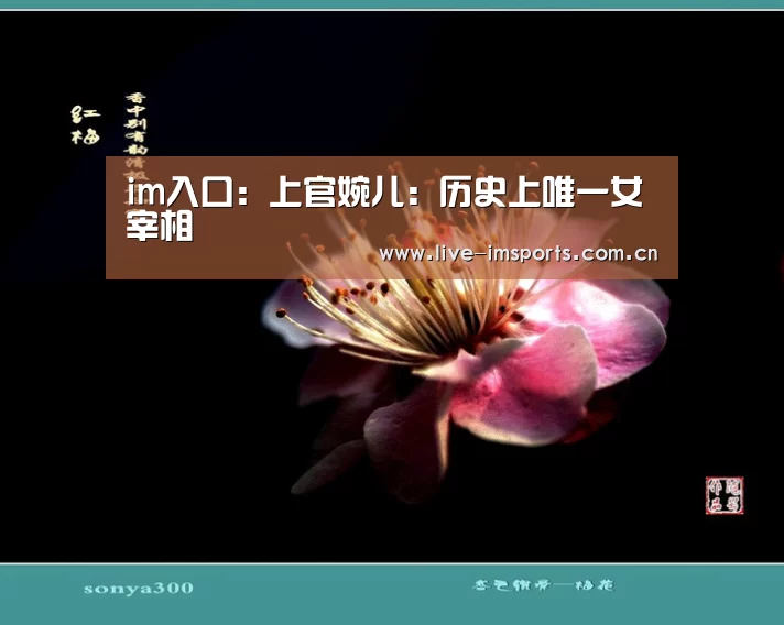 im入口:上官婉儿:历史上唯一女宰相(图1) im体育投注